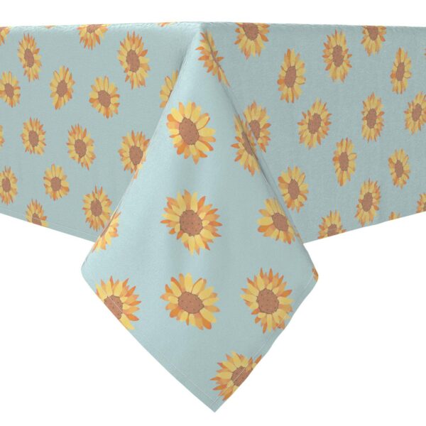 Rectangular Tablecloth, 100% Cotton, Summer Sunflower