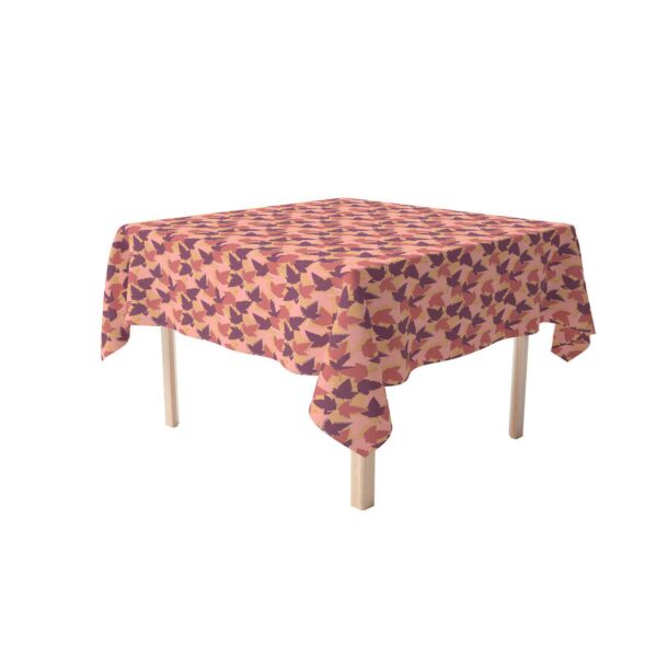 Rectangular Tablecloth, 100% Polyester, 60x84 , Fall Season Maple Leaves