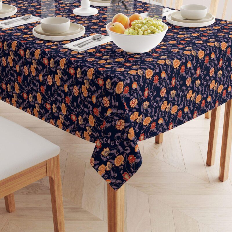 Rectangular Tablecloth, 100% Cotton, 52x84 , Floral 25 - Image 2