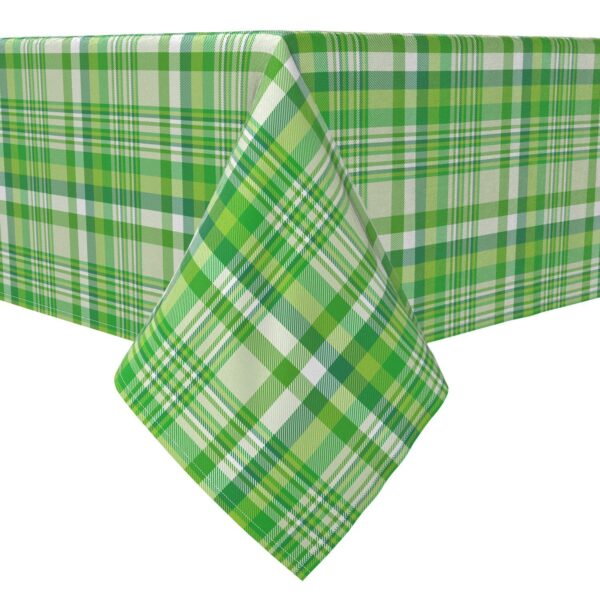 Rectangular Tablecloth, 100% Cotton, Plaid 12