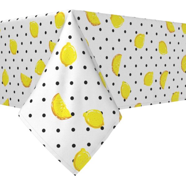 Rectangular Tablecloth, 100% Cotton, 52x104 , Summertime Lemons