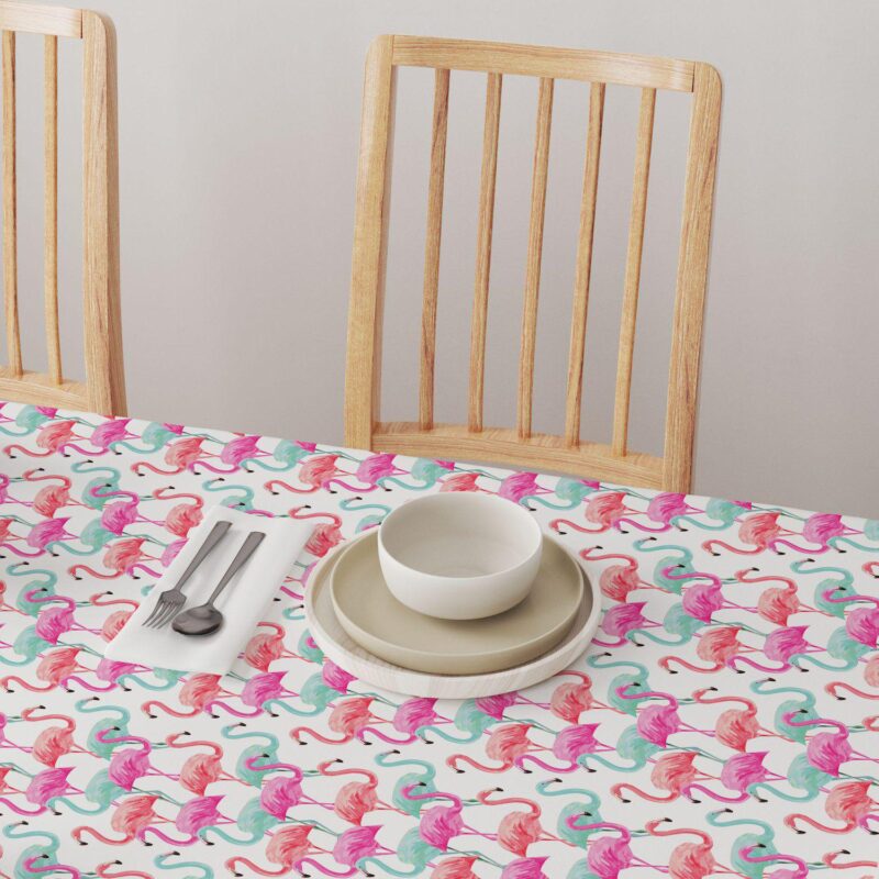 Rectangular Tablecloth, 100% Cotton, 60x120 , Flamingo Beach - Image 4
