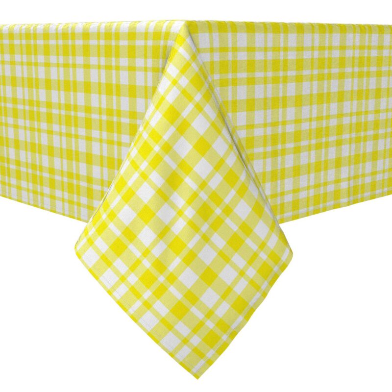 Rectangular Tablecloth, 100% Cotton, Plaid 8