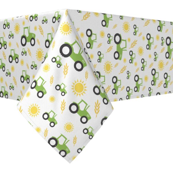 Rectangular Tablecloth, 100% Cotton, 60x104 , Tractors on the Farm