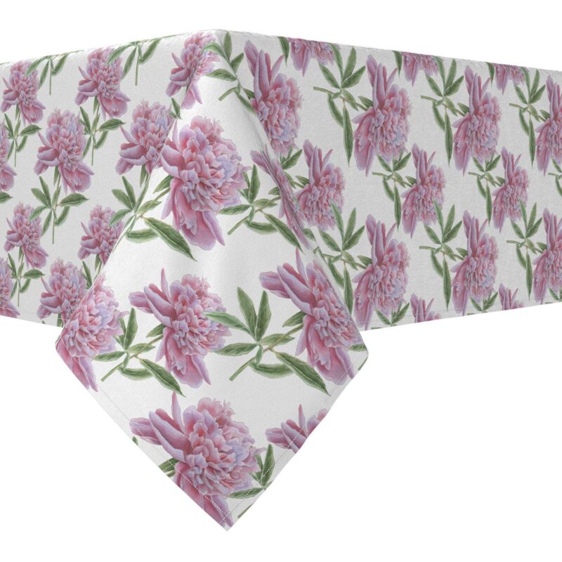 Rectangular Tablecloth, 100% Cotton, 52x104 , Floral 194