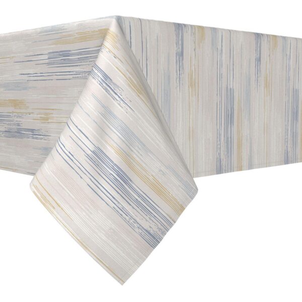 Rectangular Tablecloth, 100% Cotton, 52x84 , Natural Brush Stroke