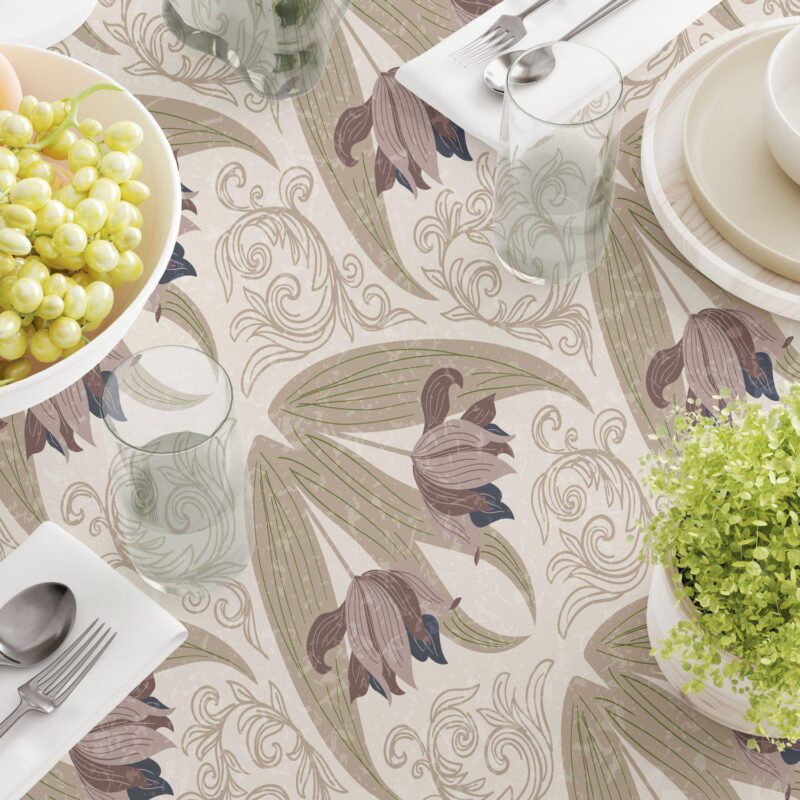 Rectangular Tablecloth, 100% Cotton, 52x84 , Floral 57 - Image 3
