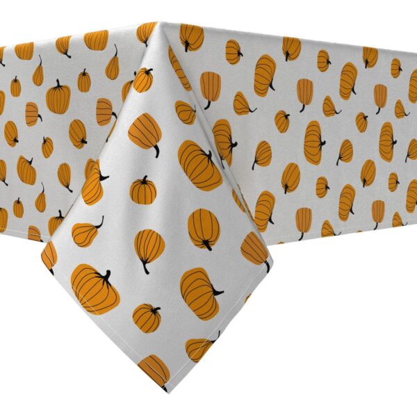 Rectangular Tablecloth, 100% Cotton, 52x120 , Simple Pumpkin Design