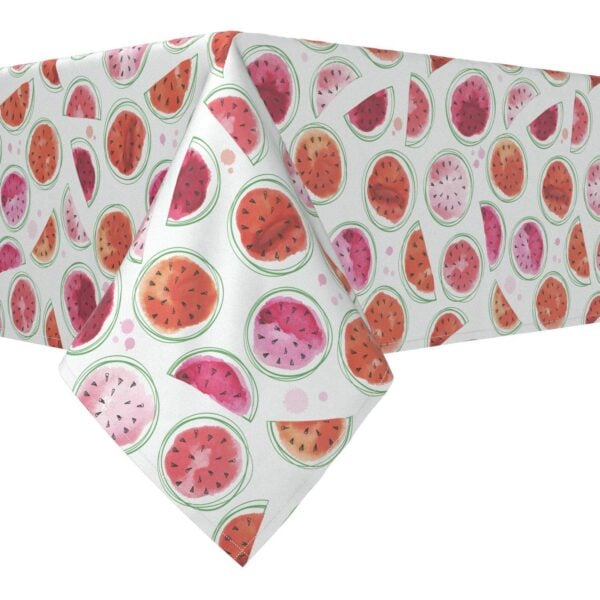 Rectangular Tablecloth, 100% Cotton, 52x104 , Watermelon Design