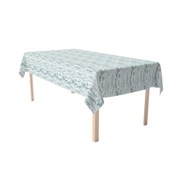 Rectangular Tablecloth, 100% Cotton, 60x84 , Green Garden Flowers