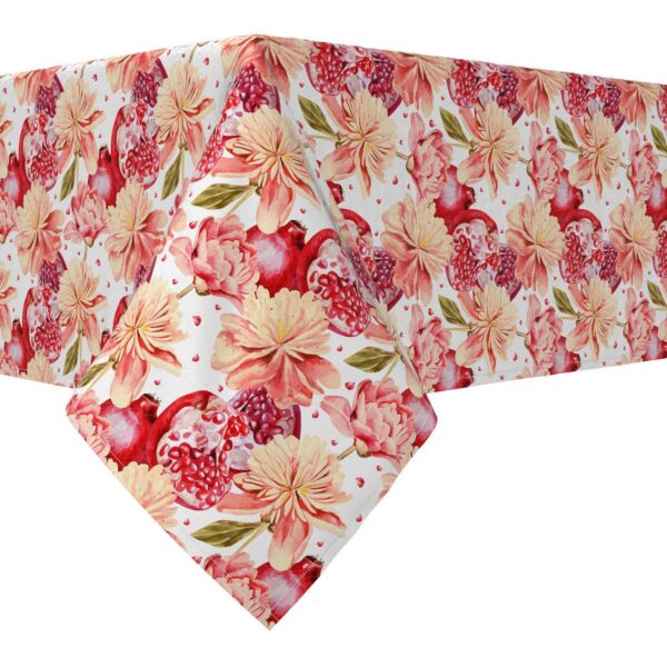 Rectangular Tablecloth, 100% Cotton, 52x120 , Floral 189