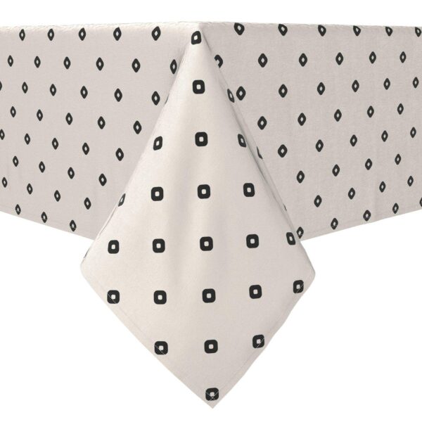 Rectangular Tablecloth, 100% Cotton, Repeat Dot Design