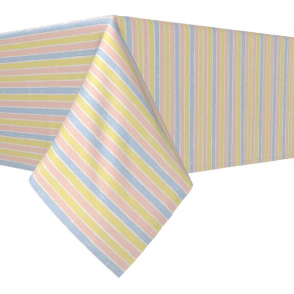 Rectangular Tablecloth, 100% Polyester, 60x120 , Pastel Stripes