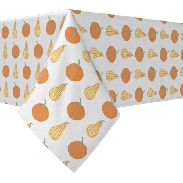 Rectangular Tablecloth, 100% Cotton, 52x120 , Pastel Pumpkins