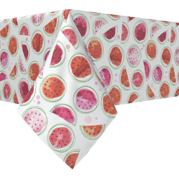 Rectangular Tablecloth, 100% Cotton, 60x84 , Watermelon Design