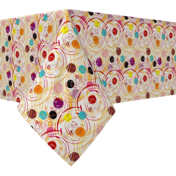 Rectangular Tablecloth, 100% Cotton, 52x120 , Floral 196