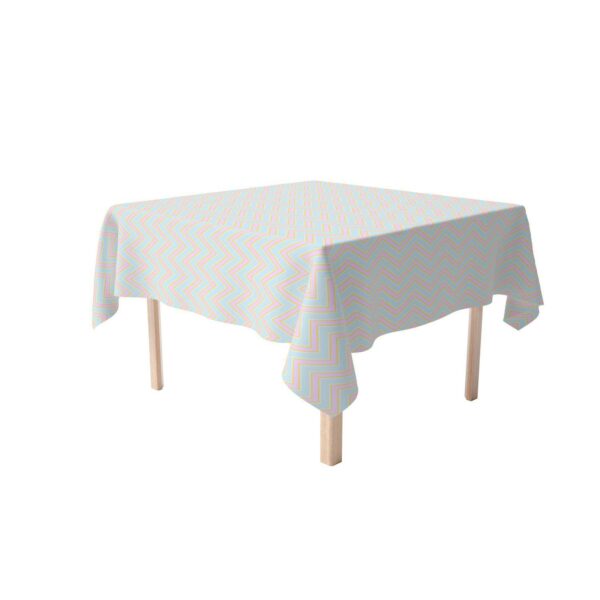 Rectangular Tablecloth, 100% Cotton, 60x120 , Easter Chevron