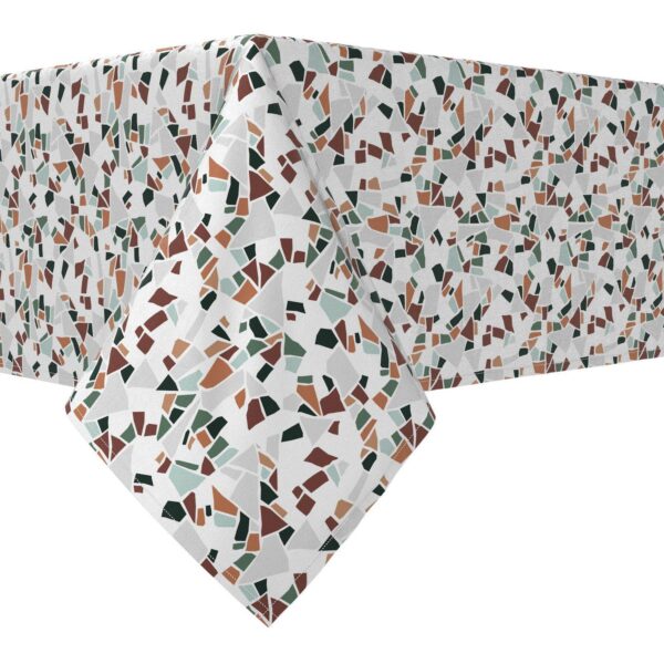 Rectangular Tablecloth, 100% Cotton, 60x104 , Terrazzo Print