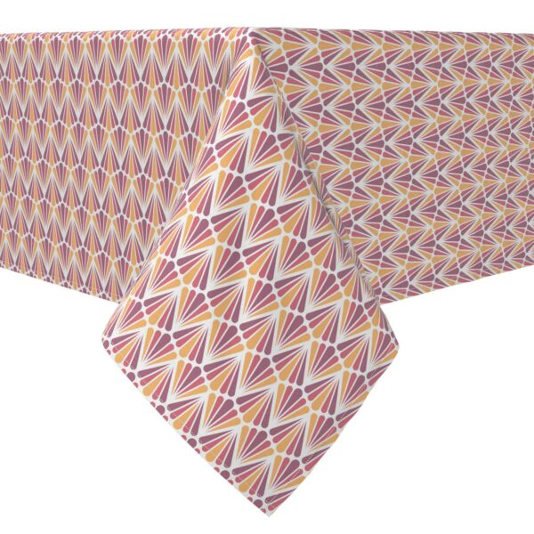 Rectangular Tablecloth, 100% Cotton, Geometric Antique Style