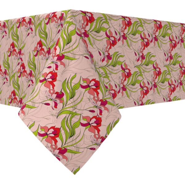 Rectangular Tablecloth, 100% Cotton, 52x84 , Floral 141