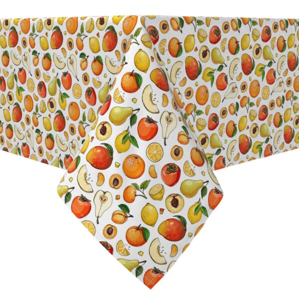 Rectangular Tablecloth, 100% Cotton, All Kinds of Fruits