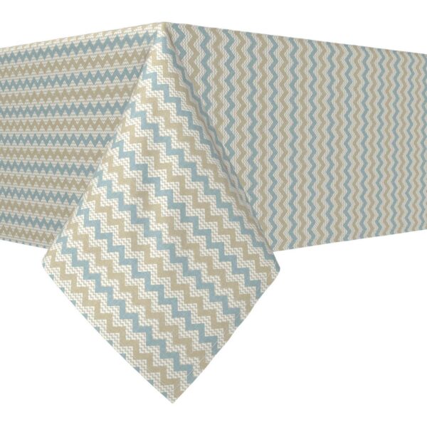 Rectangular Tablecloth, 100% Polyester, 60x120 , Textured Chevron Design