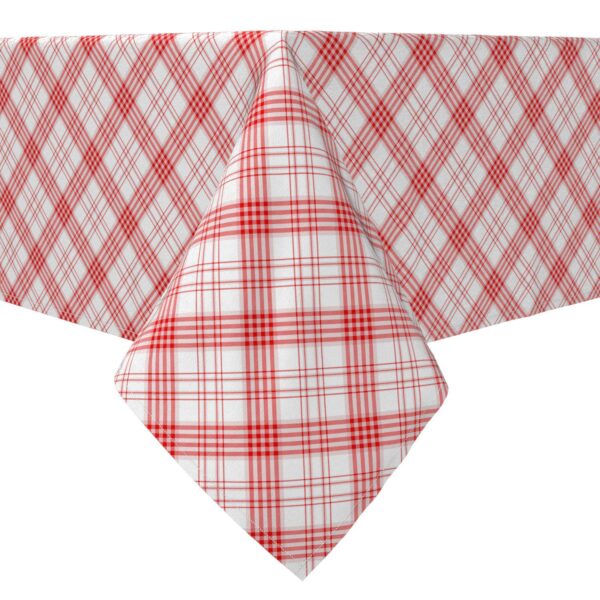 Rectangular Tablecloth, 100% Cotton, Plaid 10