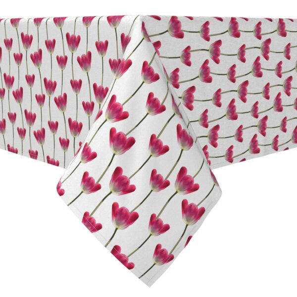 Rectangular Tablecloth, 100% Cotton, Tulips in Bloom