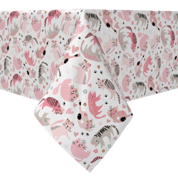 Rectangular Tablecloth, 100% Cotton, Princess Kittens