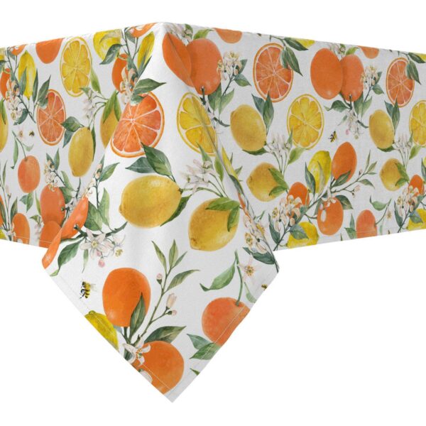 Rectangular Tablecloth, 100% Cotton, 52x120 , Oranges and lemons