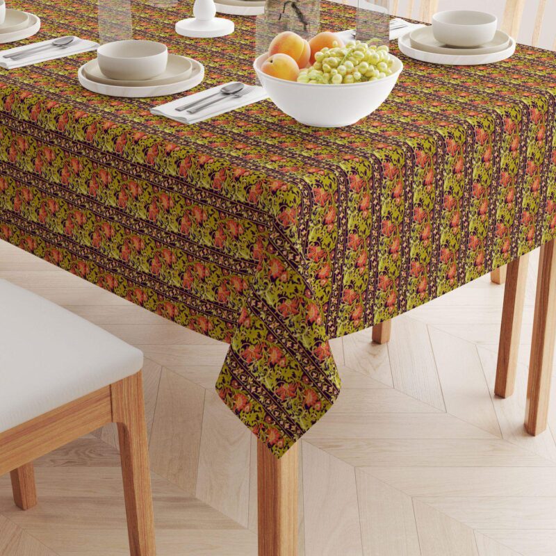 Rectangular Tablecloth, 100% Cotton, 52x84 , Floral 6 - Image 2
