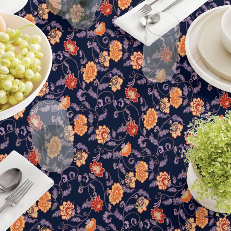 Rectangular Tablecloth, 100% Cotton, 52x84 , Floral 25 - Image 3