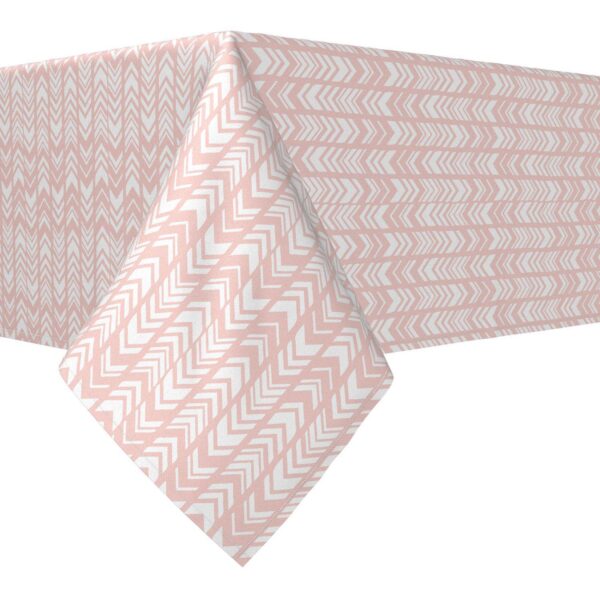 Rectangular Tablecloth, 100% Polyester, 60x104 , Pink Abstract Arrows