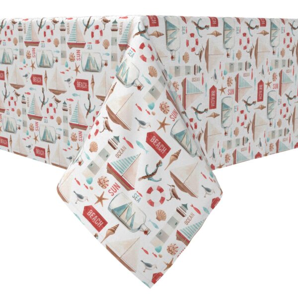 Rectangular Tablecloth, 100% Cotton, Seaside Background