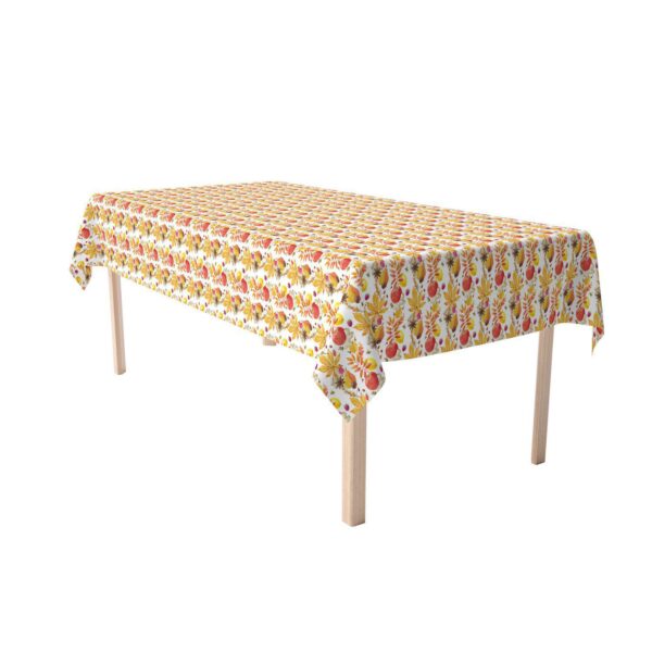 Rectangular Tablecloth, 100% Cotton, 60x120 , Fall Time Fruits and Leaves