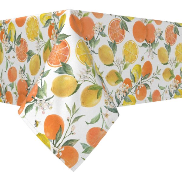 Rectangular Tablecloth, 100% Polyester, 60x120 , Oranges and lemons