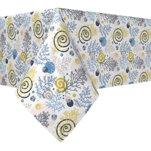 Rectangular Tablecloth, 100% Polyester, 60x120 , Winter Swirls and Twirls