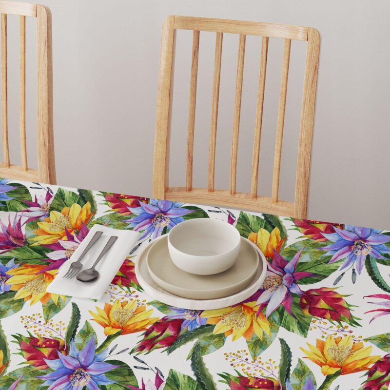 Rectangular Tablecloth, 100% Cotton, 60x84 , Floral 191 - Image 4