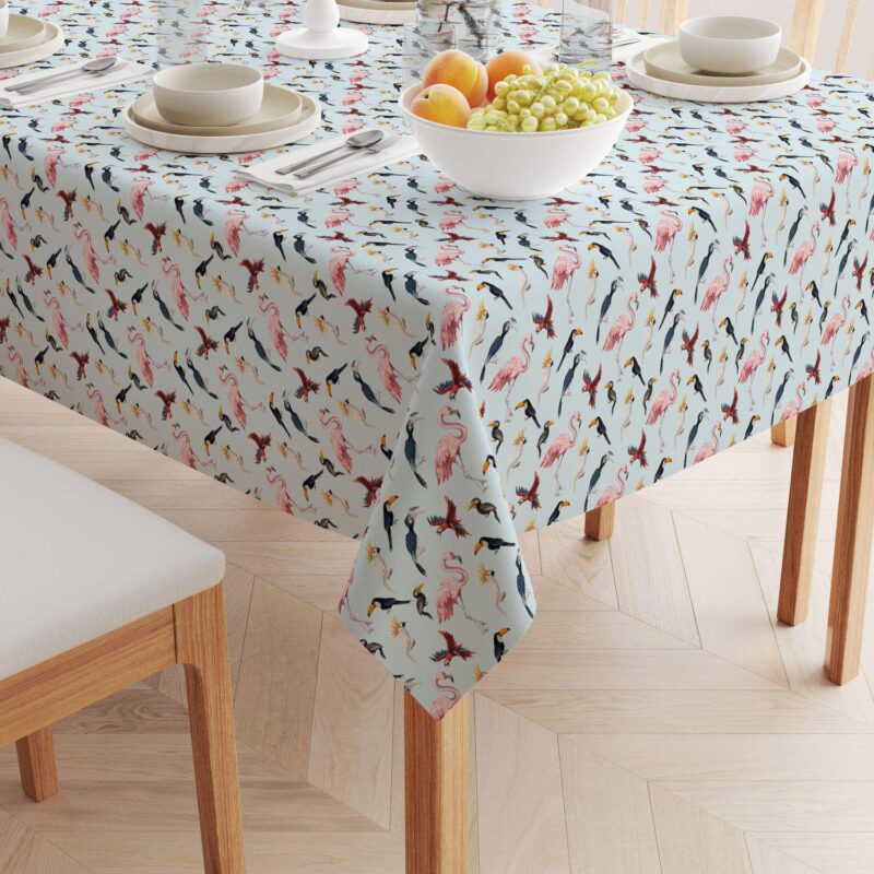 Rectangular Tablecloth, 100% Polyester, 60x104 , Jungle Birds - Image 2