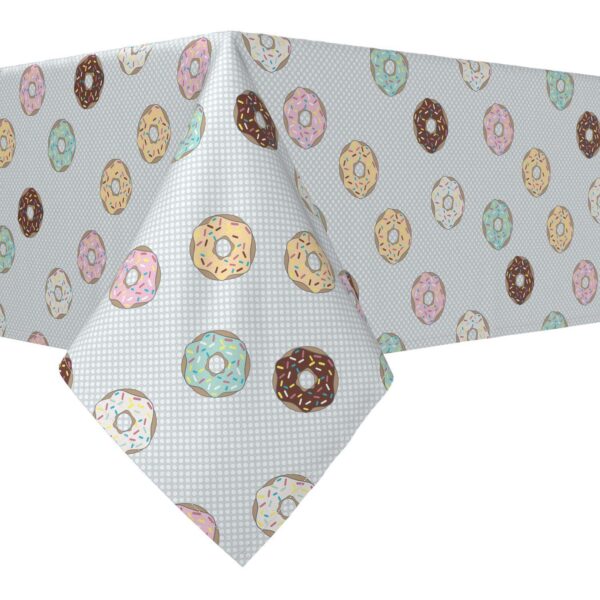 Rectangular Tablecloth, 100% Cotton, 60x120 , Sprinkle Donuts