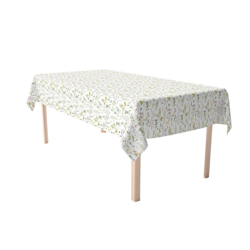 Rectangular Tablecloth, 100% Cotton, 52x84 , Botanical Stripe