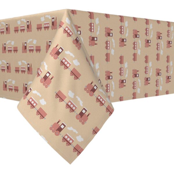 Rectangular Tablecloth, 100% Polyester, 60x104 , Steam Locomotives