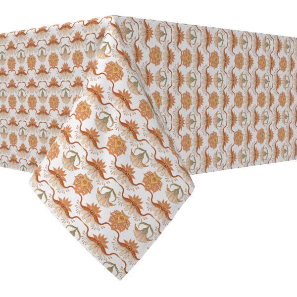 Rectangular Tablecloth, 100% Cotton, 52x84 , Floral 130