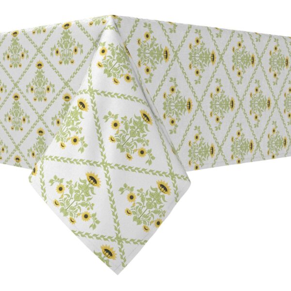 Rectangular Tablecloth, 100% Cotton, 60x84 , Floral 113