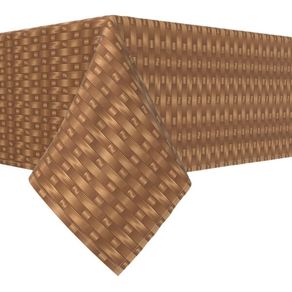 Rectangular Tablecloth, 100% Polyester, 60x104 , Copper Style Wicker