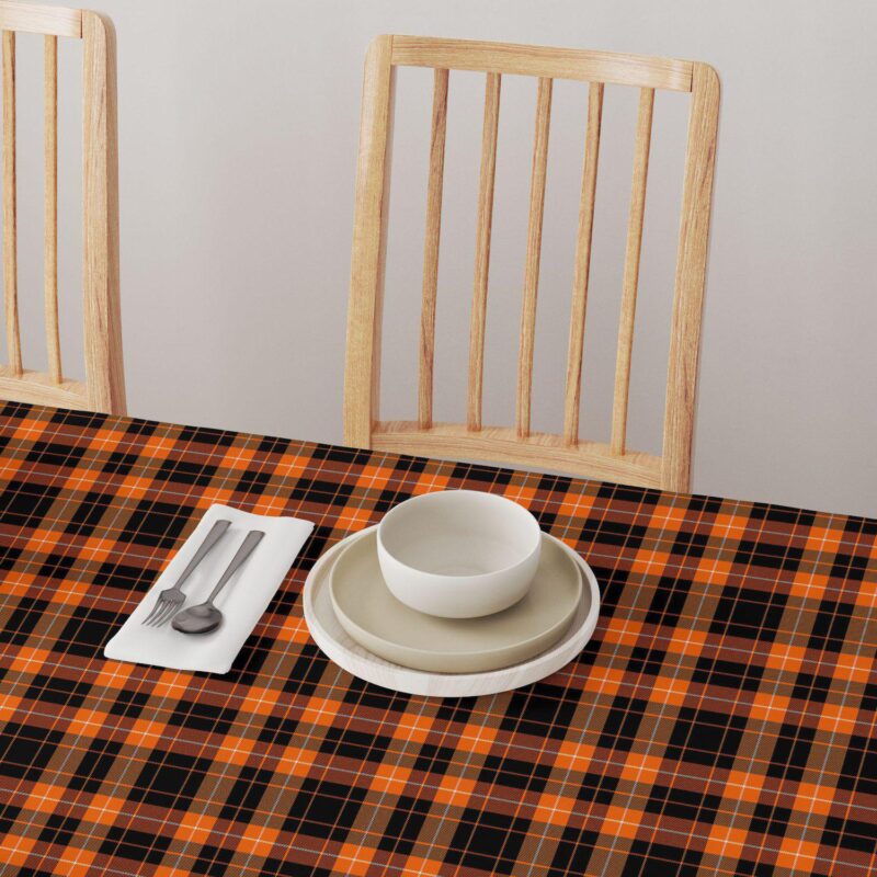 Rectangular Tablecloth, 100% Polyester, 60x120 , Halloween Plaid - Image 4