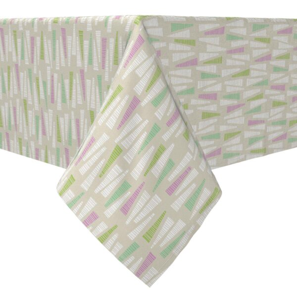 Rectangular Tablecloth, 100% Cotton, 60x120 , Geo Triangles