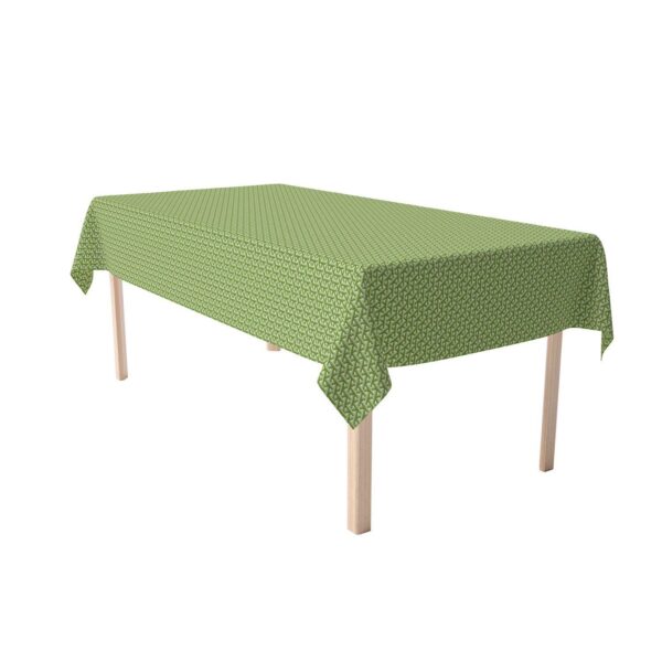 Rectangular Tablecloth, 100% Polyester, 60x104 , Intertwined Green Wicker