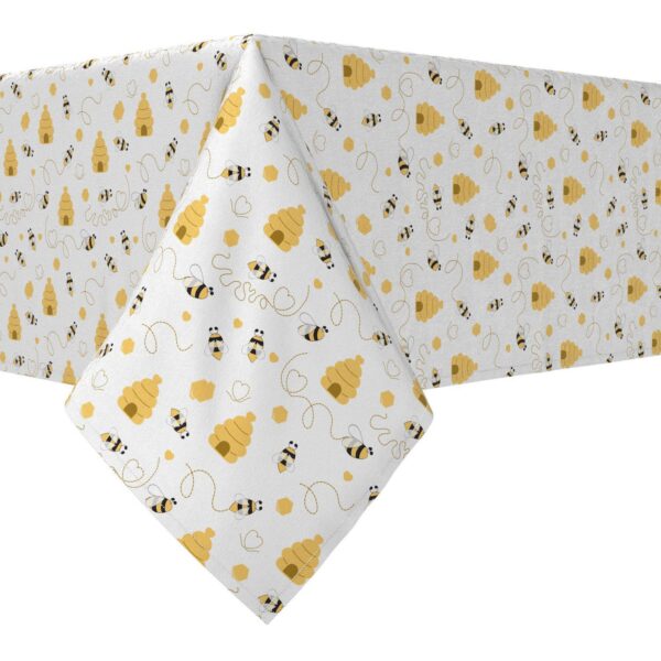 Rectangular Tablecloth, 100% Cotton, 60x120 , Bees and Bee hives