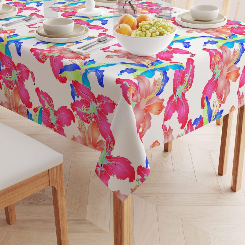 Rectangular Tablecloth, 100% Cotton, 60x84 , Floral 88 - Image 2